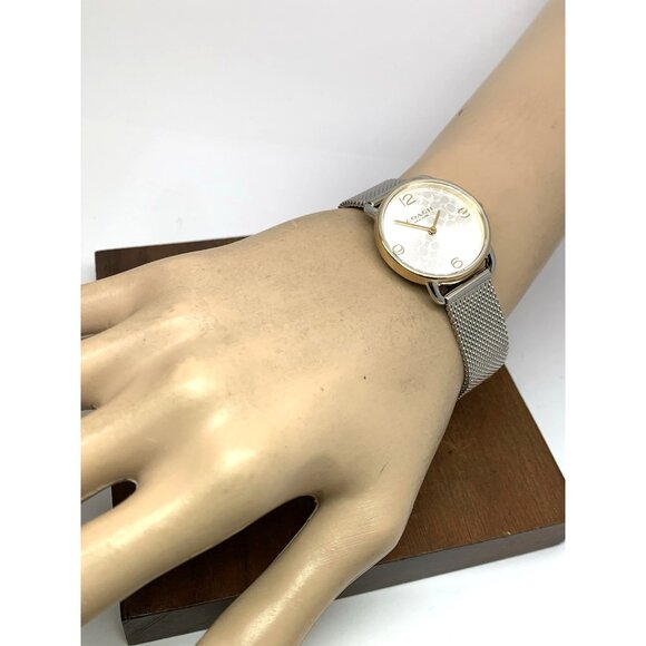 Coach Women's Watch 14000115 Elliot Quartz Silver Dial Two Tone Steel 28mm Set - Picture 5 of 14